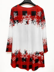 Colorblock & Gingham & Slogan Print Dress