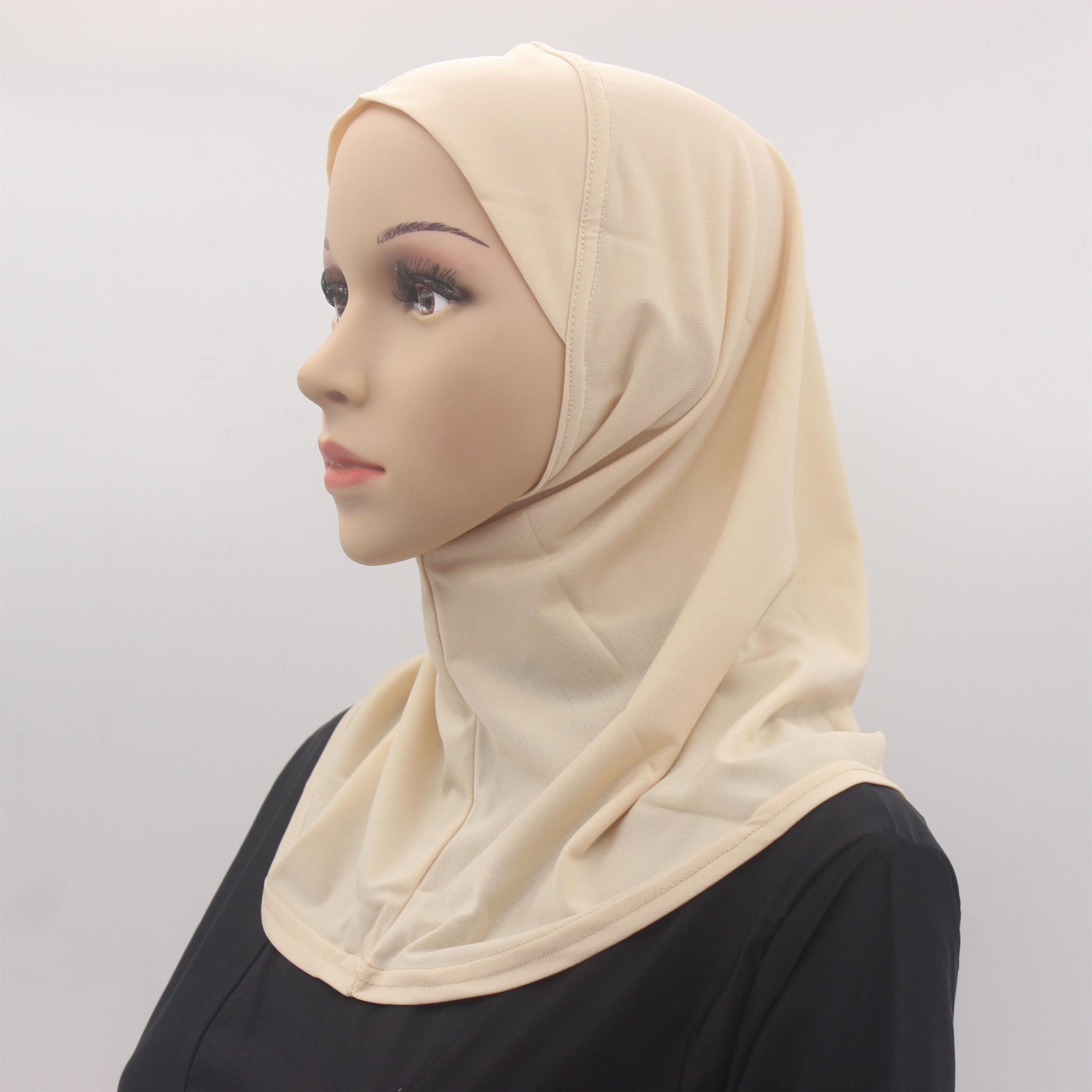 Solid Hijab Turban Elastic Head Wrap For Women Slouchy Head Scarf Hat