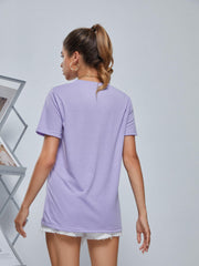 ACT MY AGE Loose Short Sleeve T-shirt for Women