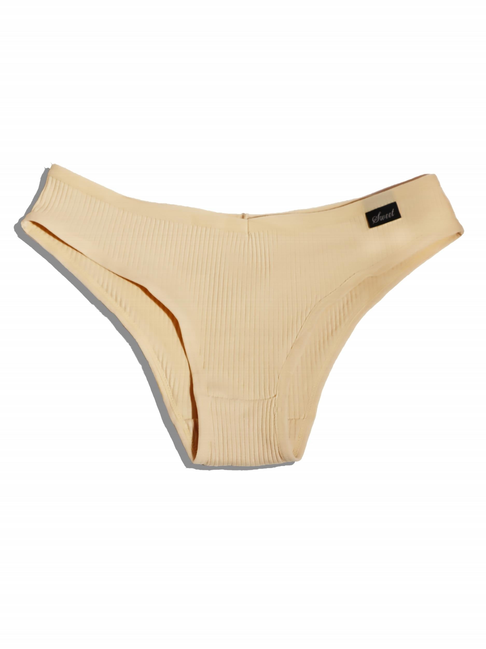 7pcs Ribbed Briefs Soft Stretchy Intimates Panties Women's Lingerie