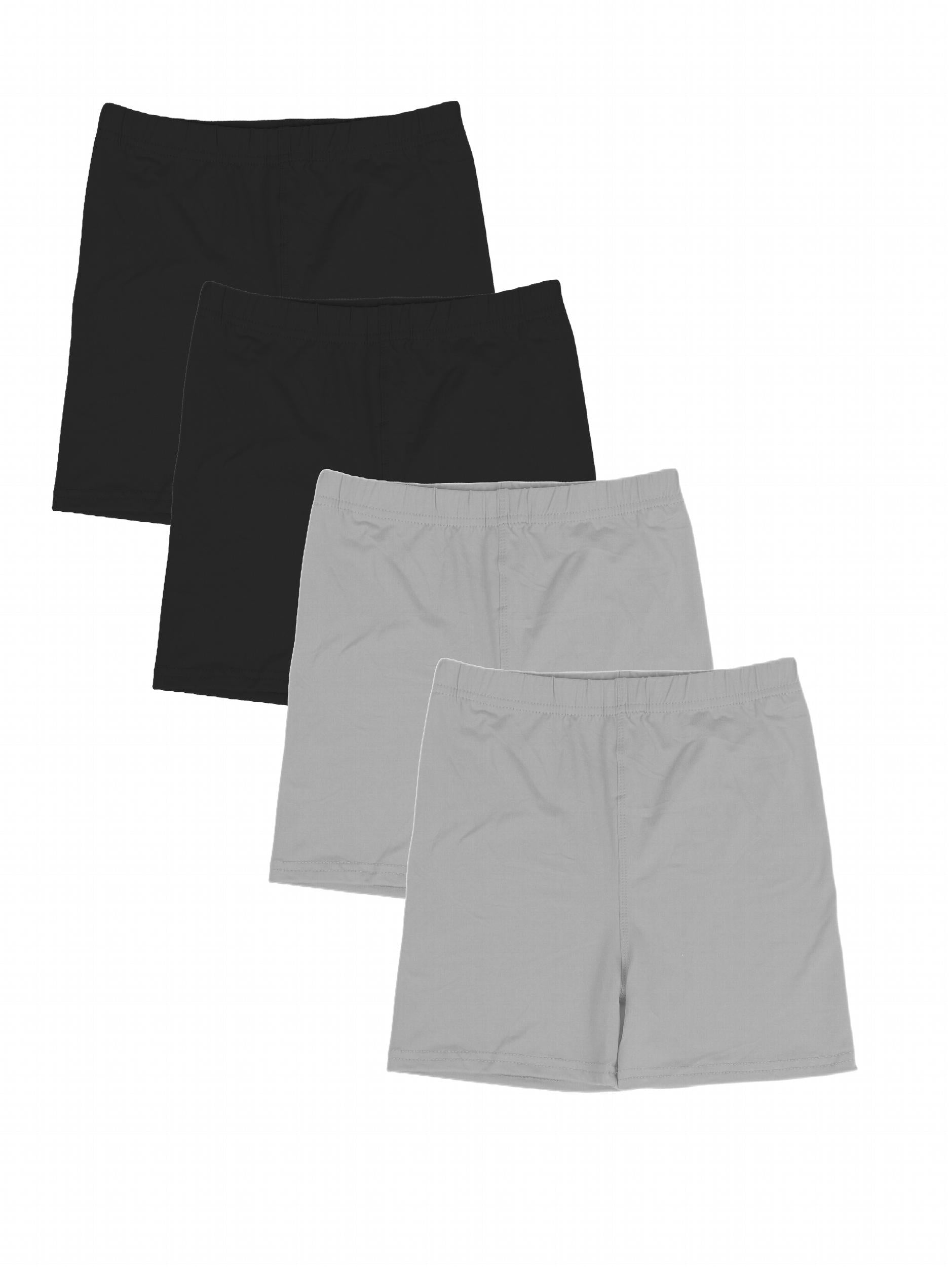 4 Pack Girls Bike Shorts High Stretch Dance Under Dress Colorful Kids Shorts
