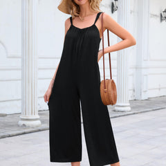 Casual Sleeveless Wide Leg Jumpsuit for Spring & Summer