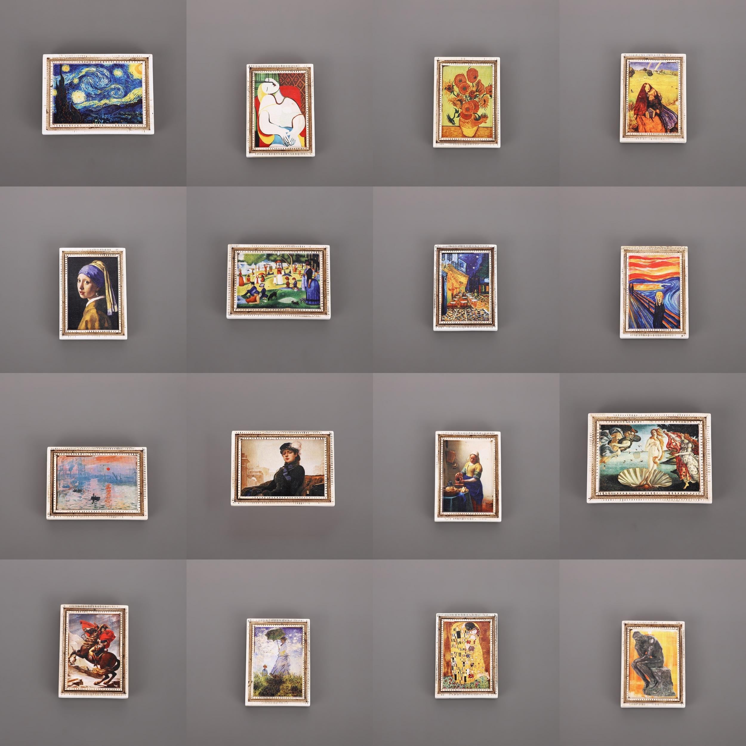 1pc Famous Painting Refrigerator Magnet 3D Magnetic Stickers