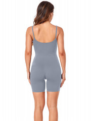 Women's Solid Workout Jumpsuit Sports Bodysuit Women's Activewear