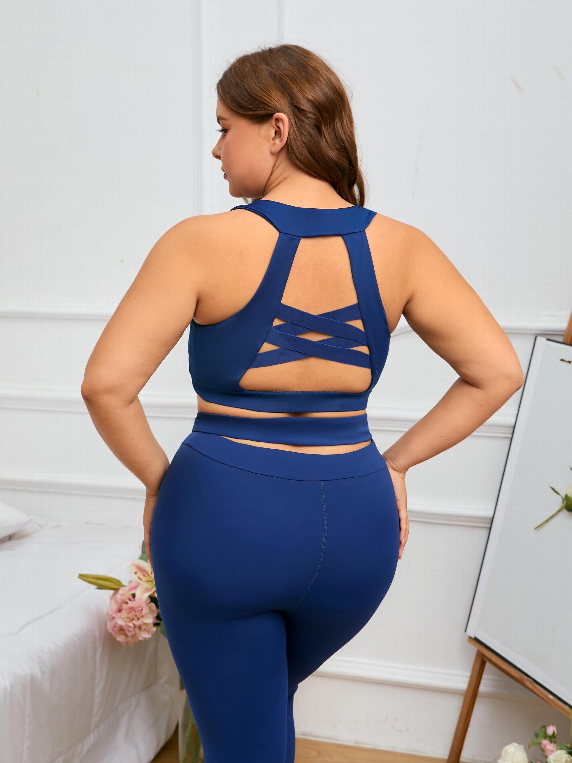 Criss Cross Halter High Support Sports Bra