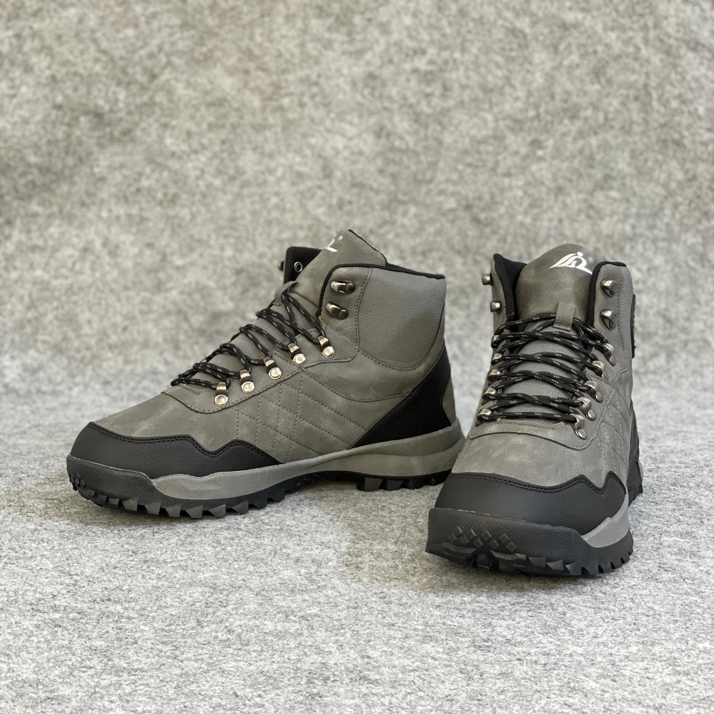 Men's Hiking Boots Non Slip Lace Up Sneakers for Winter & Autumn
