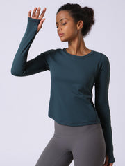 Breathable Women's Long Sleeve Running Tee Moisture Wicking T Shirt