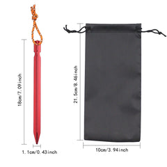 8pcs Outdoor Canopy Tent Pegs 7075 Aluminum Alloy High strength Stake