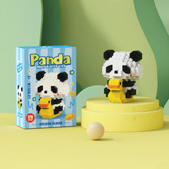 Panda Building Blocks Desk Decor Animal Theme ABS Material Gift for Kids