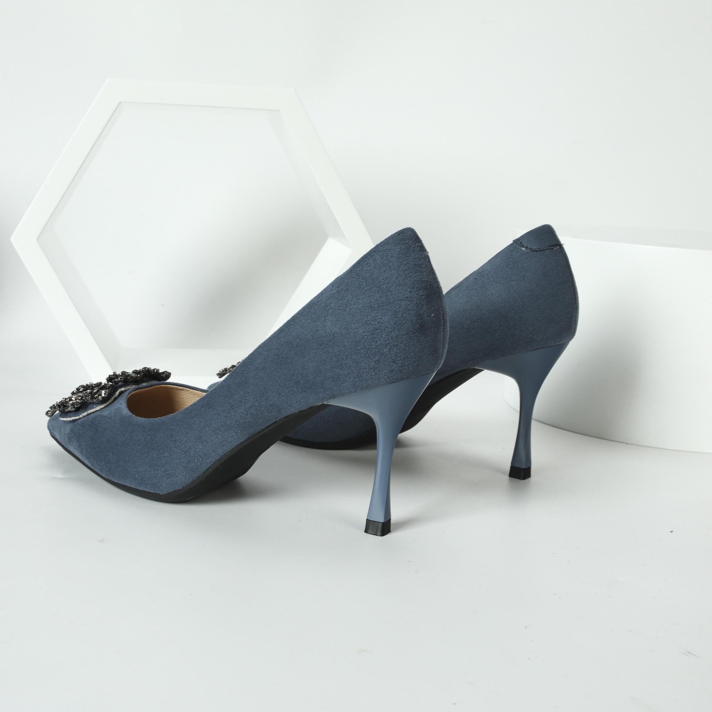 Women's Rhinestone Point Toe Stiletto Heel Party Shoes