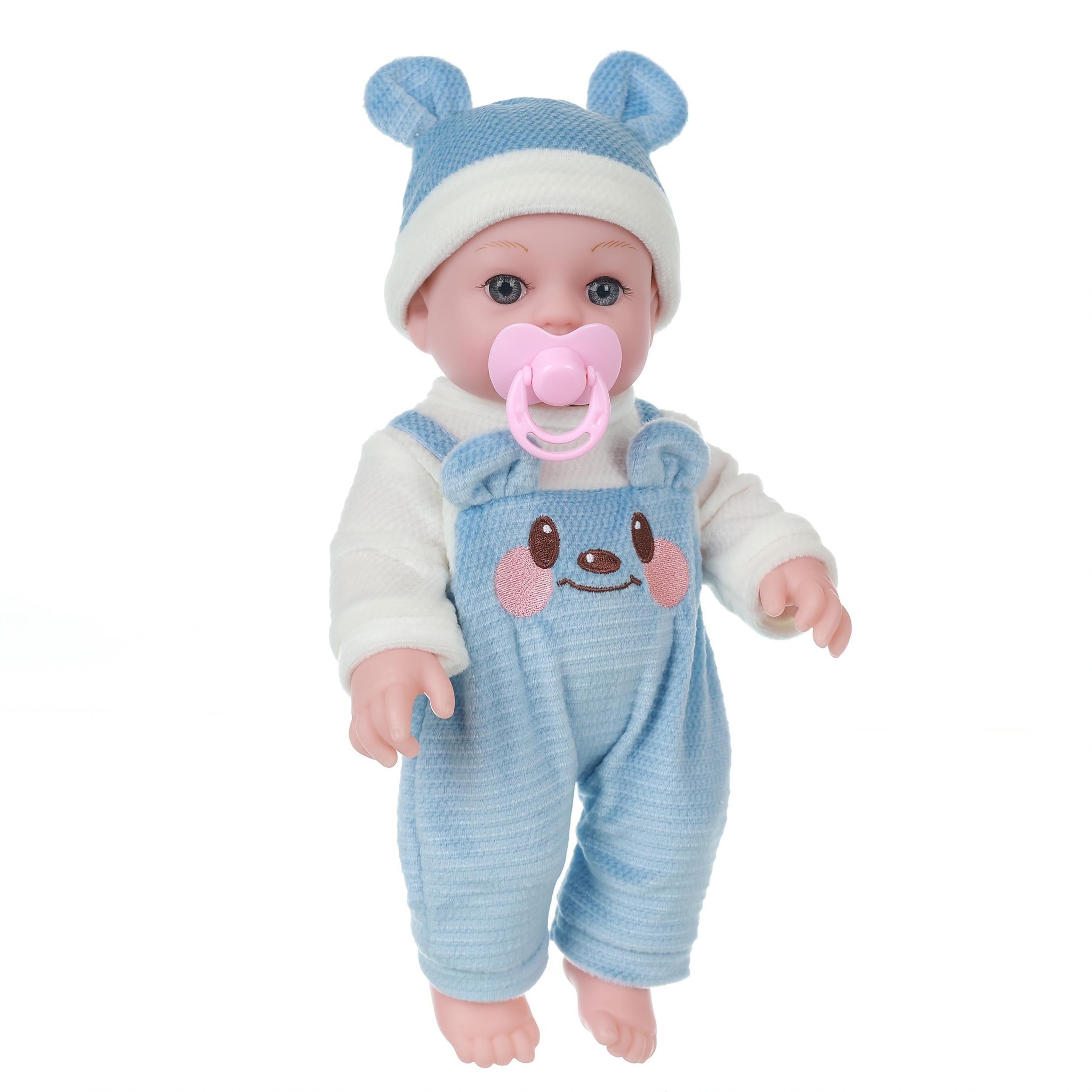 12" Baby Doll Pink Outfit Bear Ears Hoodie & Pacifier Plush Toy for Kids