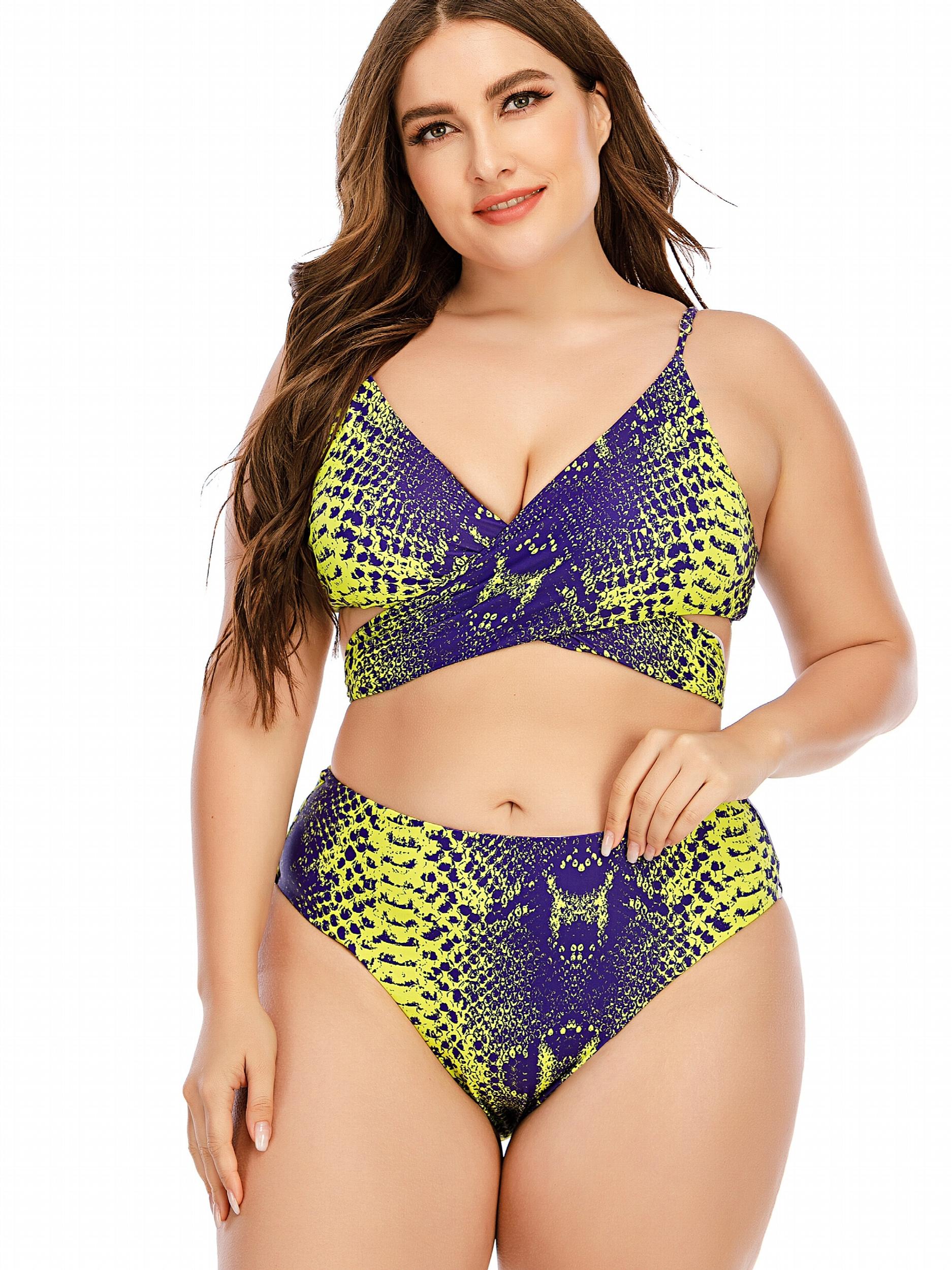 Sexy Snake Print Bikini Set