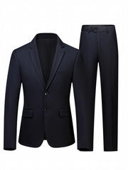 Men's 2-Piece Suit Jacket & Dress Pants Set for Business Dinner Wedding