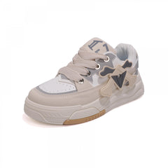 Women's Chunky Sneakers Non-slip Sports Shoes Low Top Thick Bottom