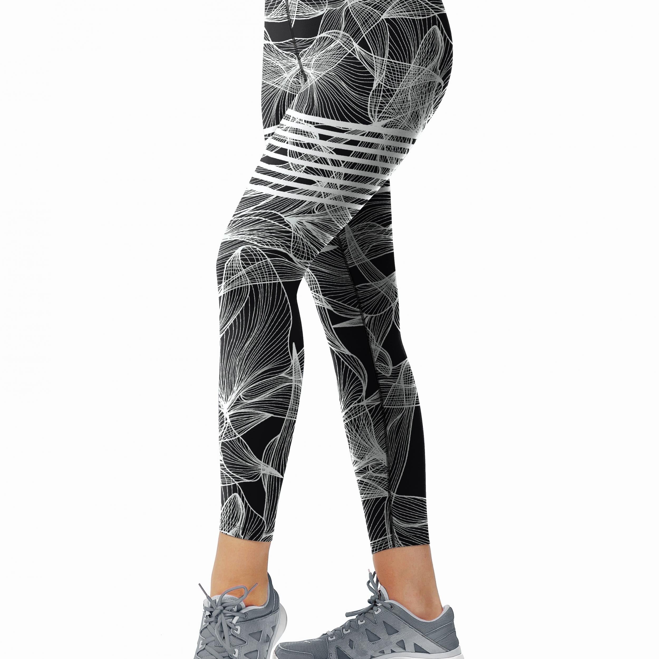 Personality Printed Sporty Yoga Pants High Waist Slim Fit Stretchy Yoga Leggings