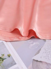 Satin Short Sleeve Button Up Nightdress