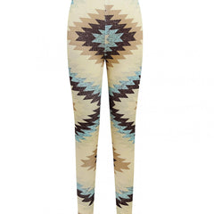 Ethnic Style Geometric Pattern Sports Leggings Yoga Tight Pants
