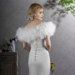 Bridal Fluffy Shawl Wrap Bodycone for Formal Events