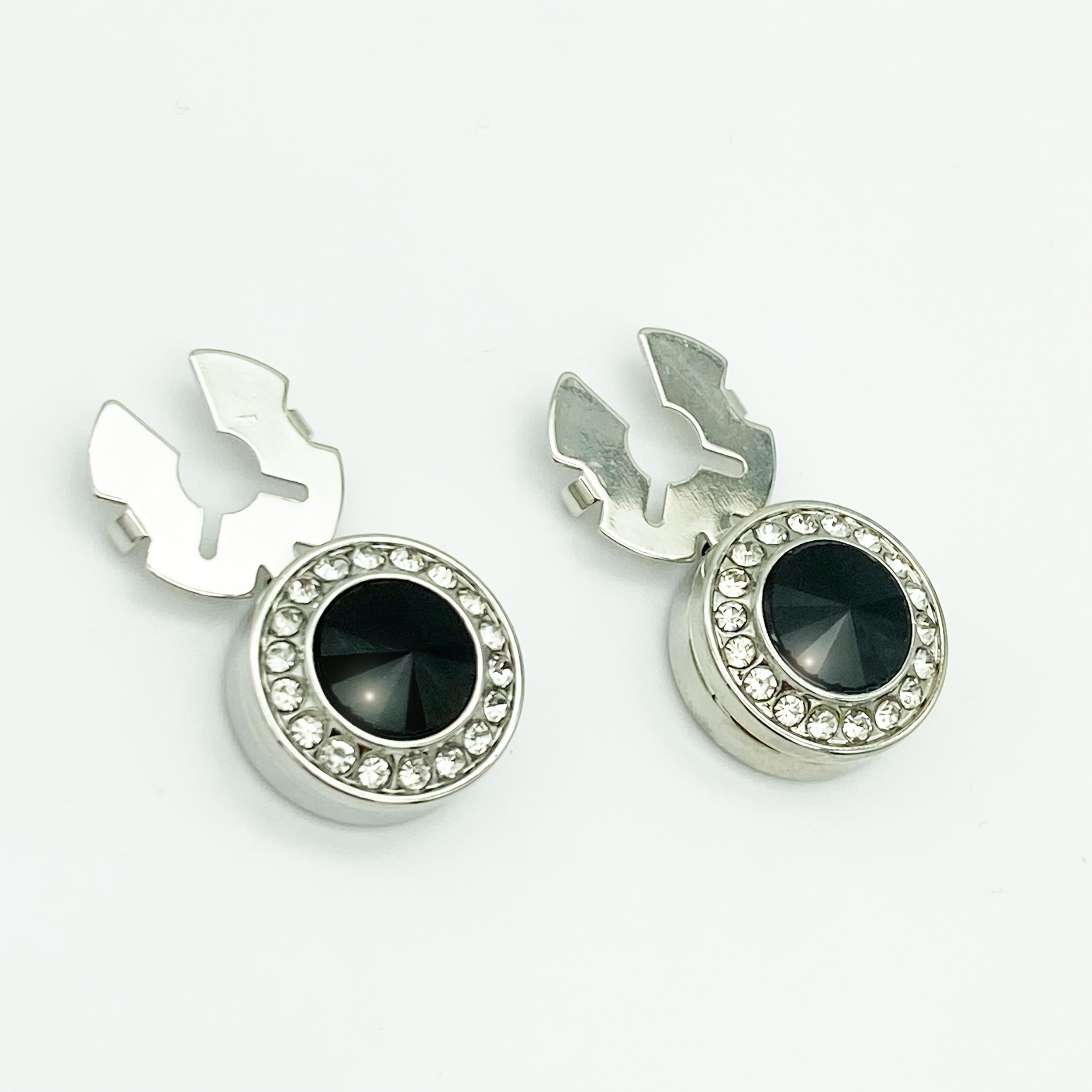 2pcs Rhinestone Button Covers Hidden Shirt Accessories