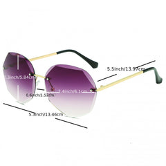 Polygon Gradient Lens Sunglasses UV400