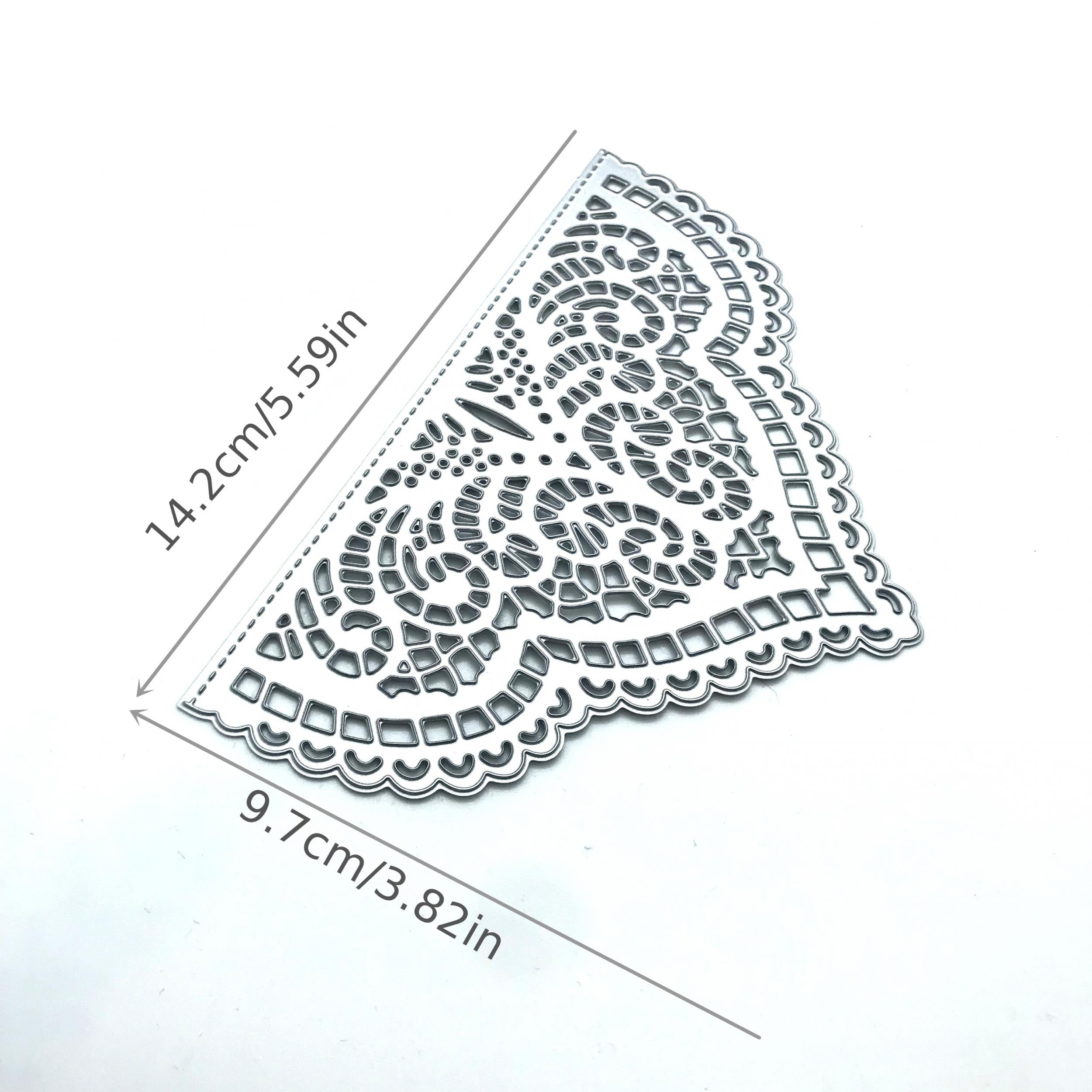 1pc Lace Corner Greeting Card Metal Cutting Dies for DIY Scrapbooking Crafting