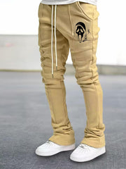 Men's Casual Sweatpants Graphic Pocket Flared Pants Hip-hop Trousers