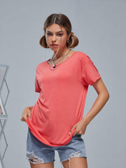 Short Sleeve T shirt Sports Fitness Yoga Running Top Women's Activewear