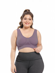 Sports Bra Women's Plus Breathable Mesh Hollow Out Yoga Running