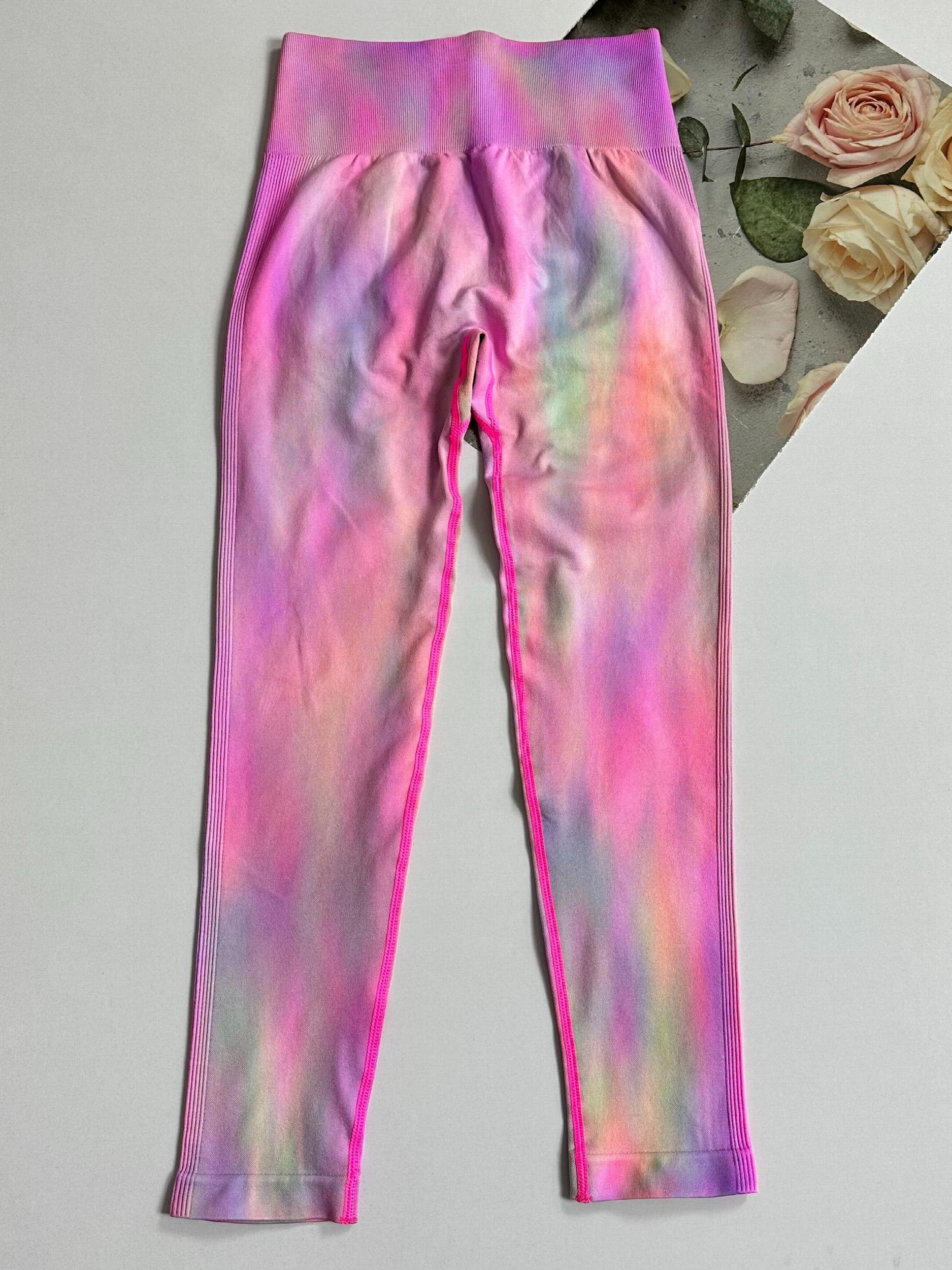 Tie Dye Seamless Yoga Pants Butt Lifting Slimming Leggings