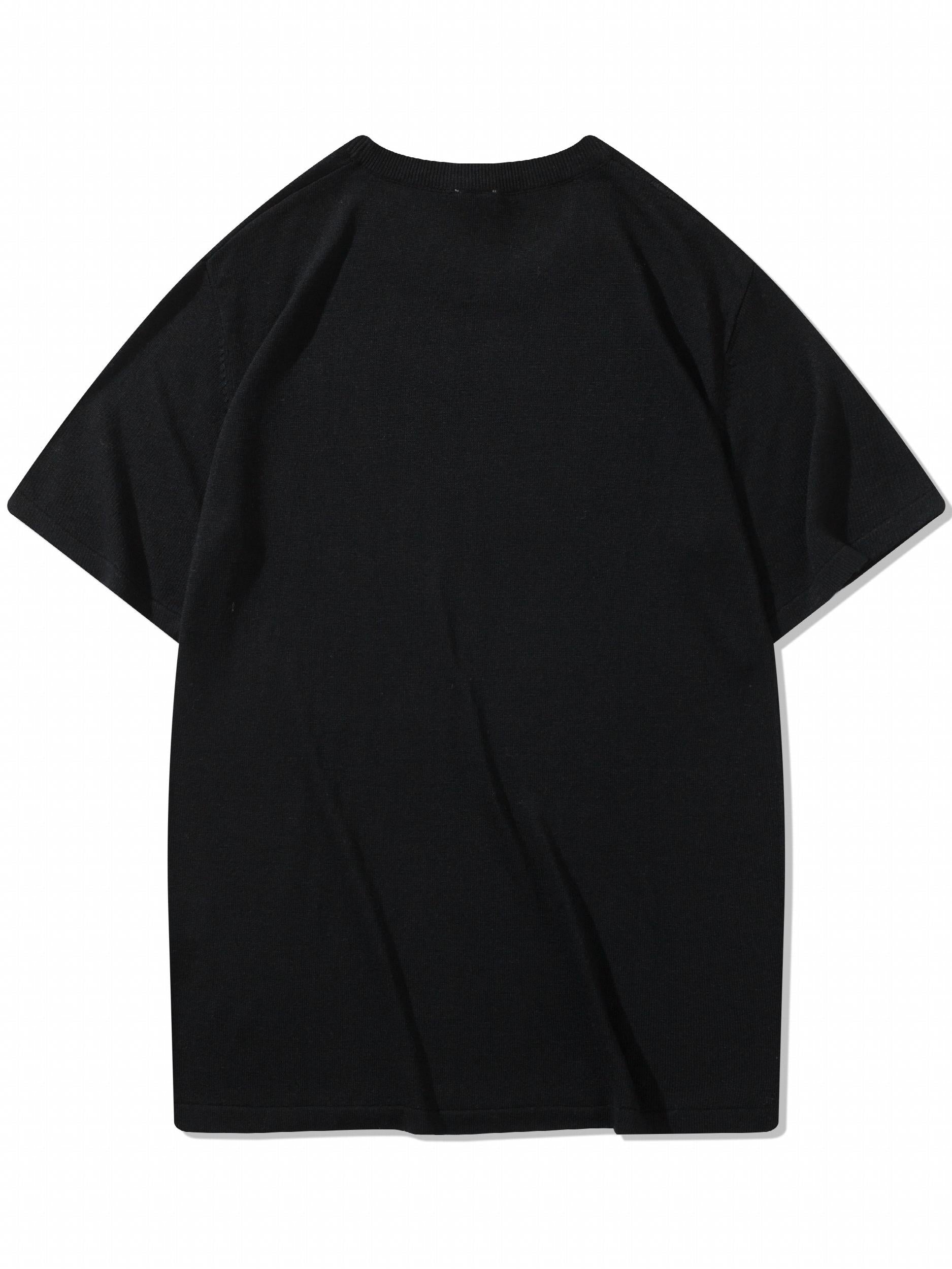Men's Casual Knitted Crew Neck Short Sleeves Sweaters