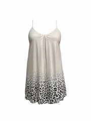 Leopard Print V Neck Cami Sleep Dress