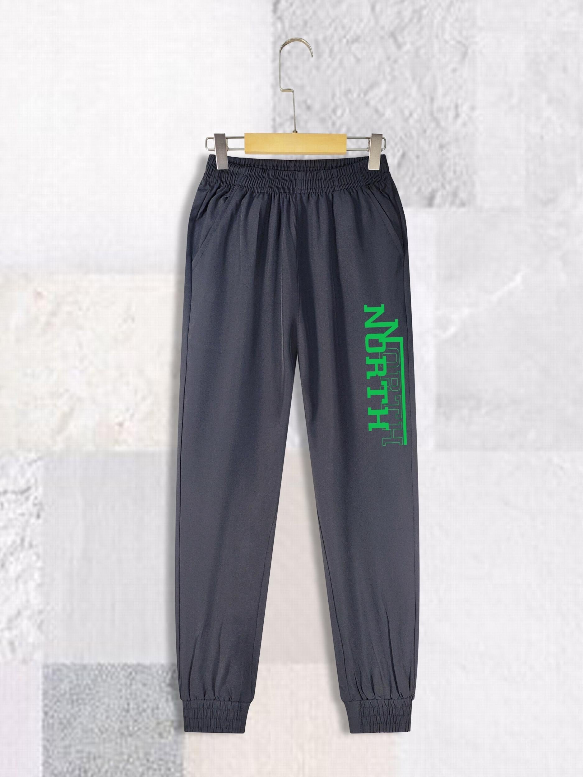 DREAMS Letter Print Boys Casual Long Pants