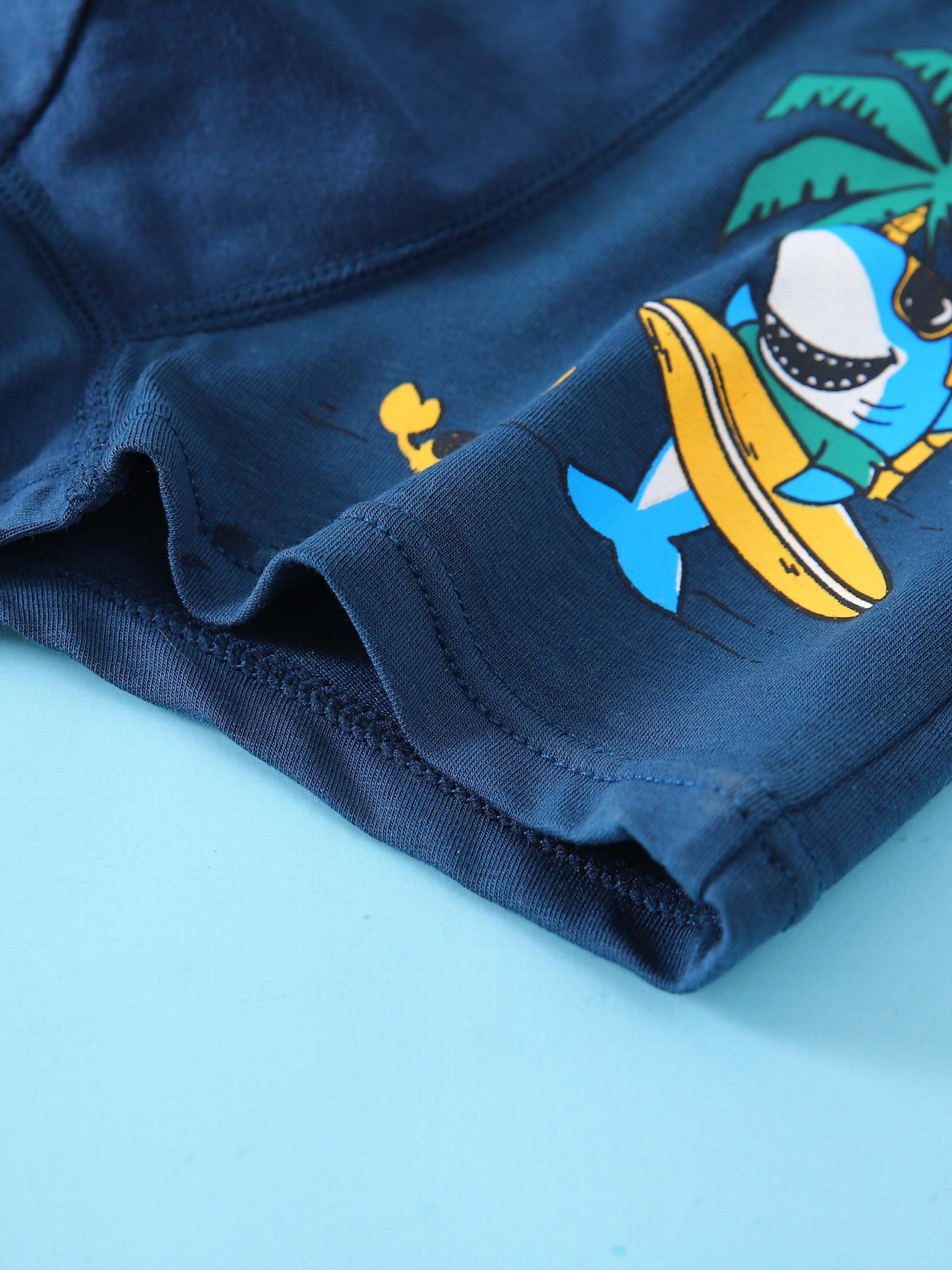 4 Pack Kids Cotton Cartoon Animal Print Underwear