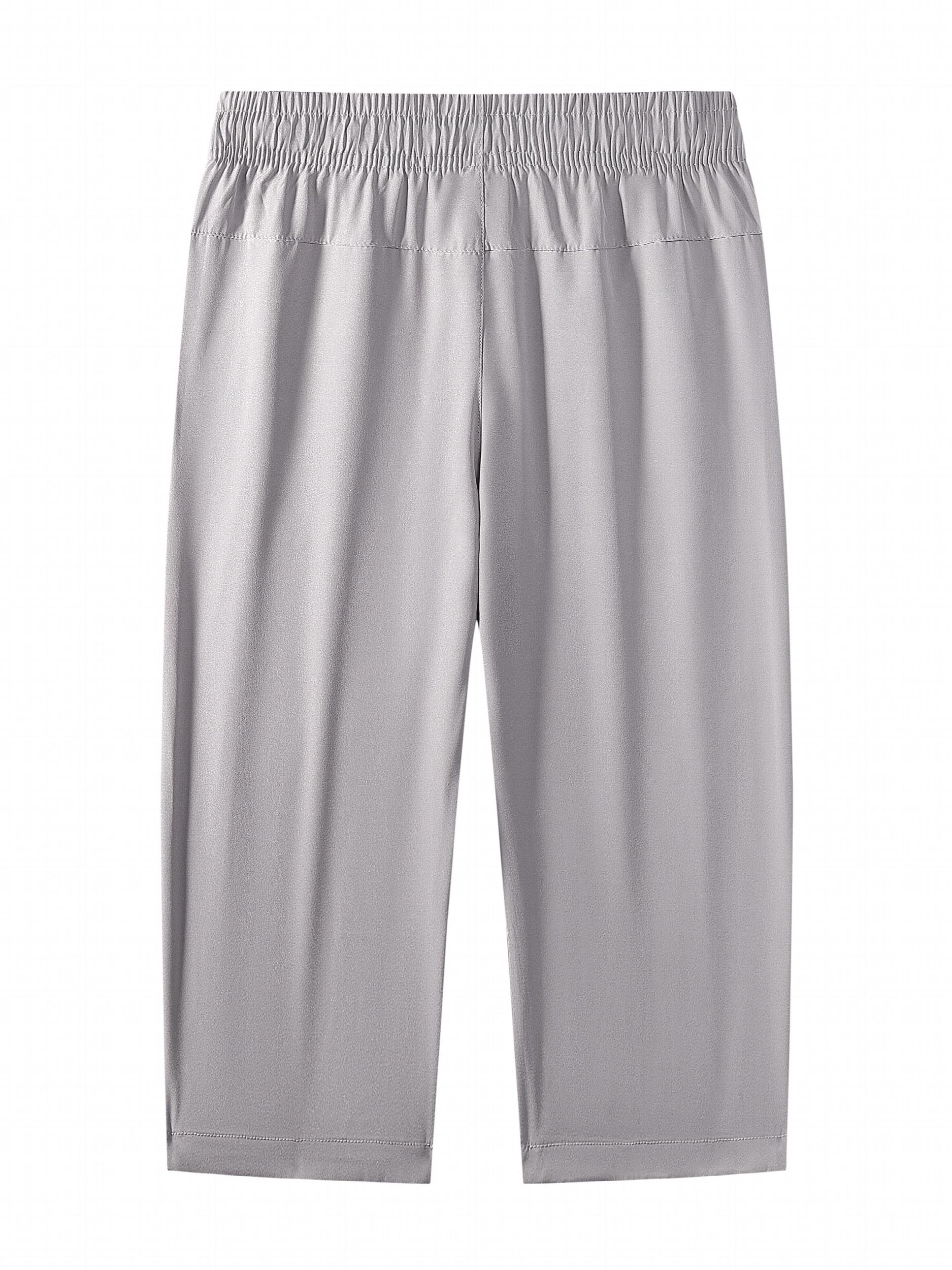 Boys Stylish Solid Jeans Cropped Pants Bottoms With Pockets