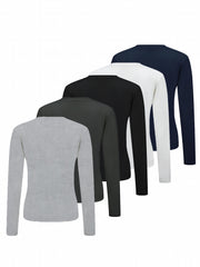 5pcs Long Sleeve Thermal Base Layer Top for Women
