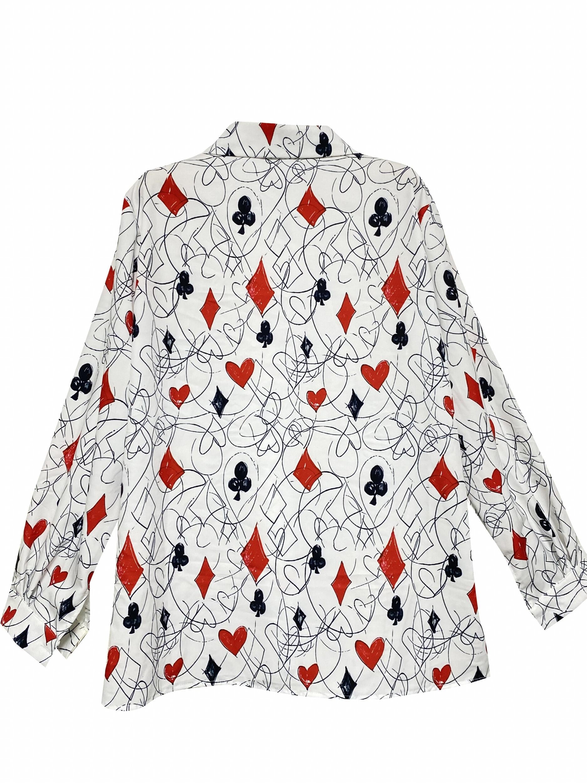 Graffiti Print Button Up Collar Shirt