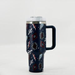 Stainless Steel 40oz Double Wall Tumbler With Handle and Lid