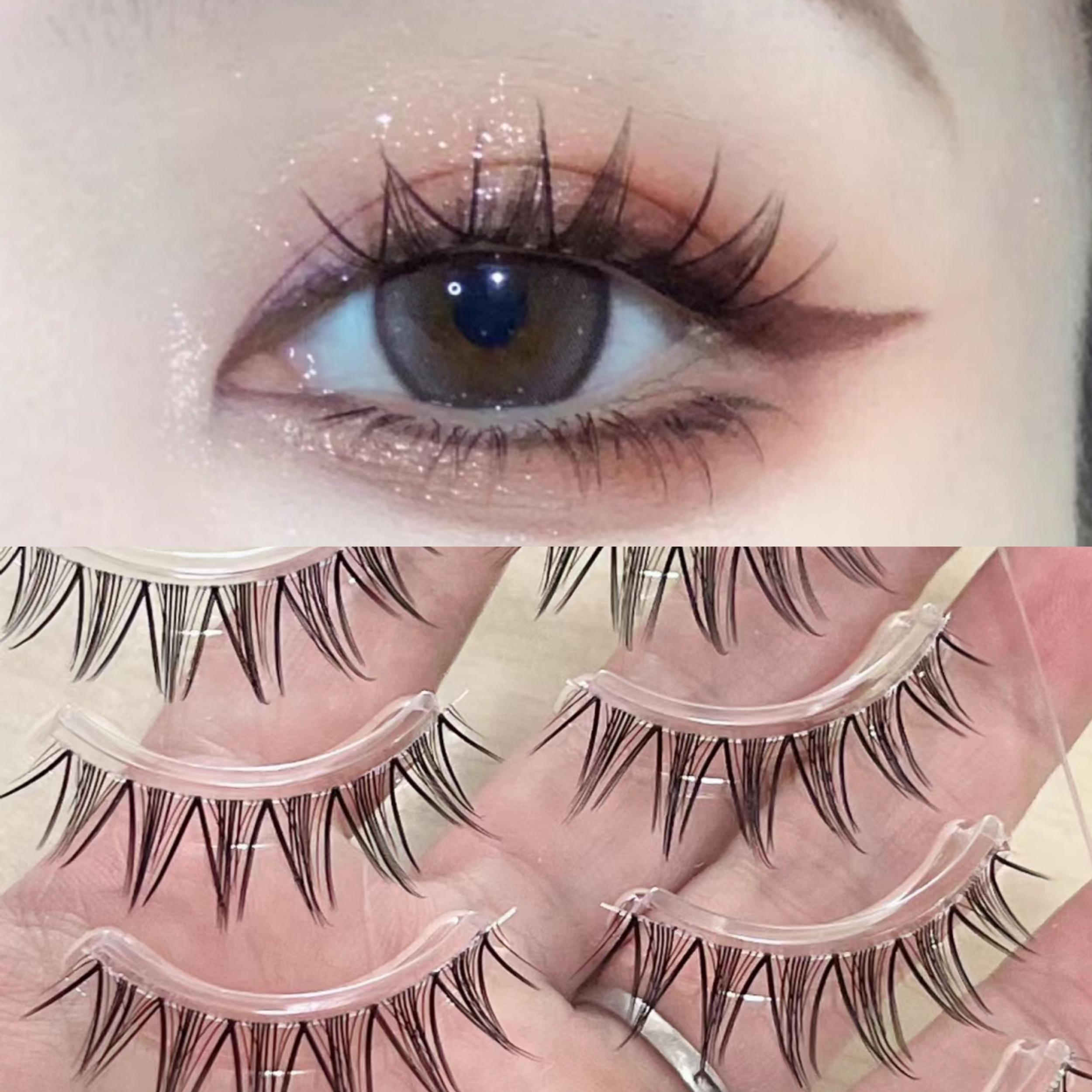 Anime Cosplay False Eyelashes 3D Wispy Japanese Style Manga Lashes