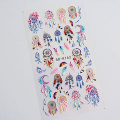 5D Embossed Dream Net Nail Sticker For Women