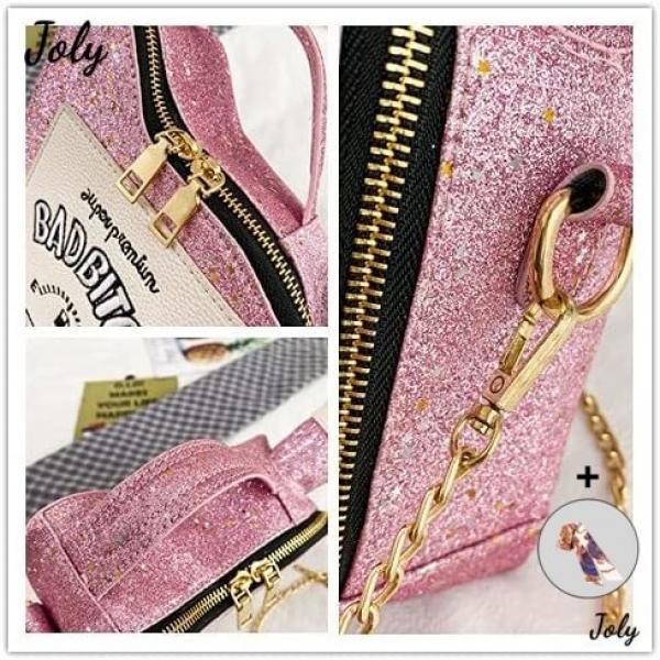Women Sequin Crossbody Bag Fun Gasoline Handbag Shoulder Bag