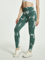 Tie Dye Slim Fit Leggings High Waist Yoga Workout Running Pants