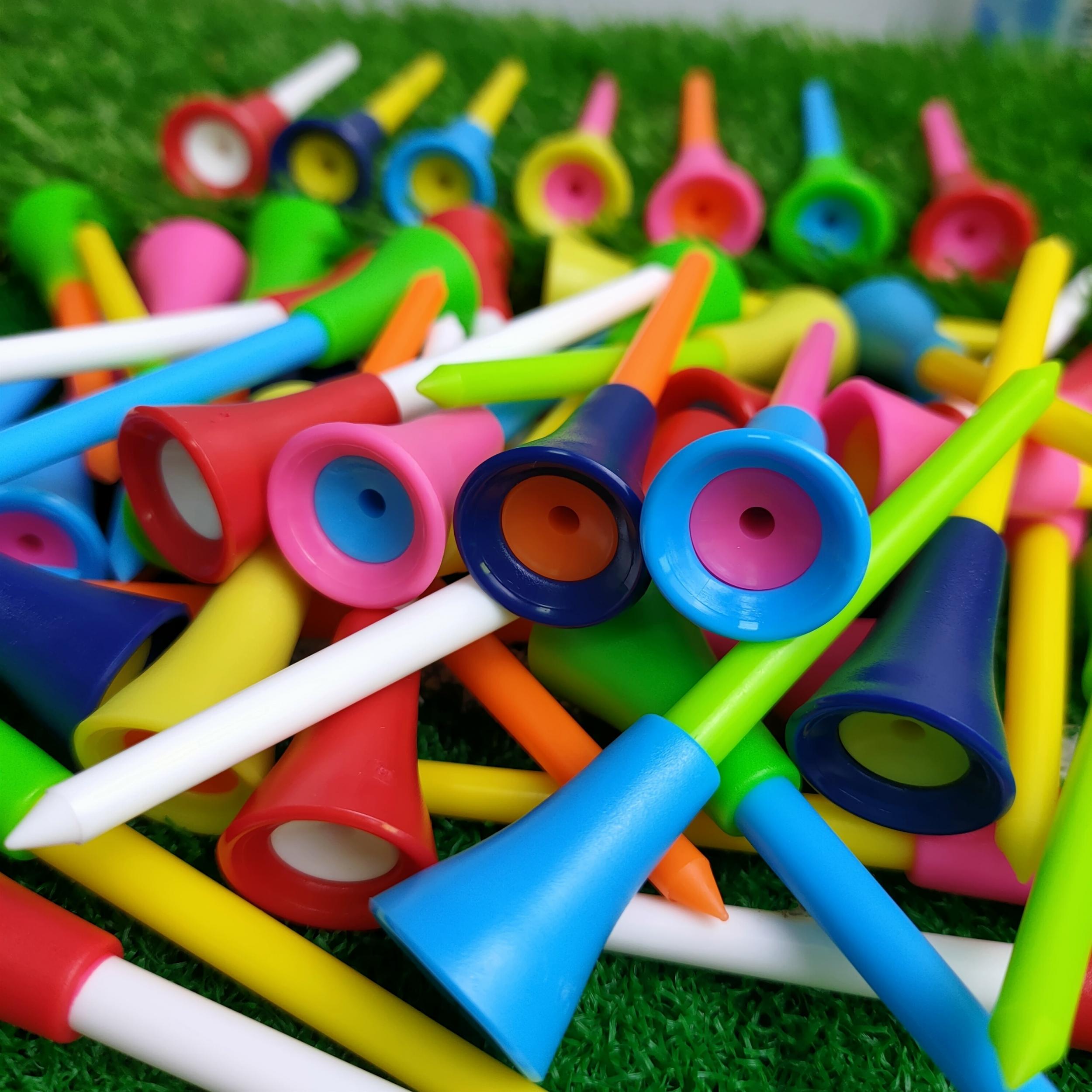 10 Pcs 83mm Rubber Golf Tees w/ Ball Holder