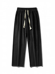 Men's Drawstring Relaxed Fit Long Pants Casual Mopping Trousers