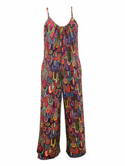 Paisley Print Cami Jumpsuit Wide Leg