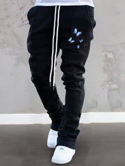 Men's Butterfly Graphic Flared Sweatpants