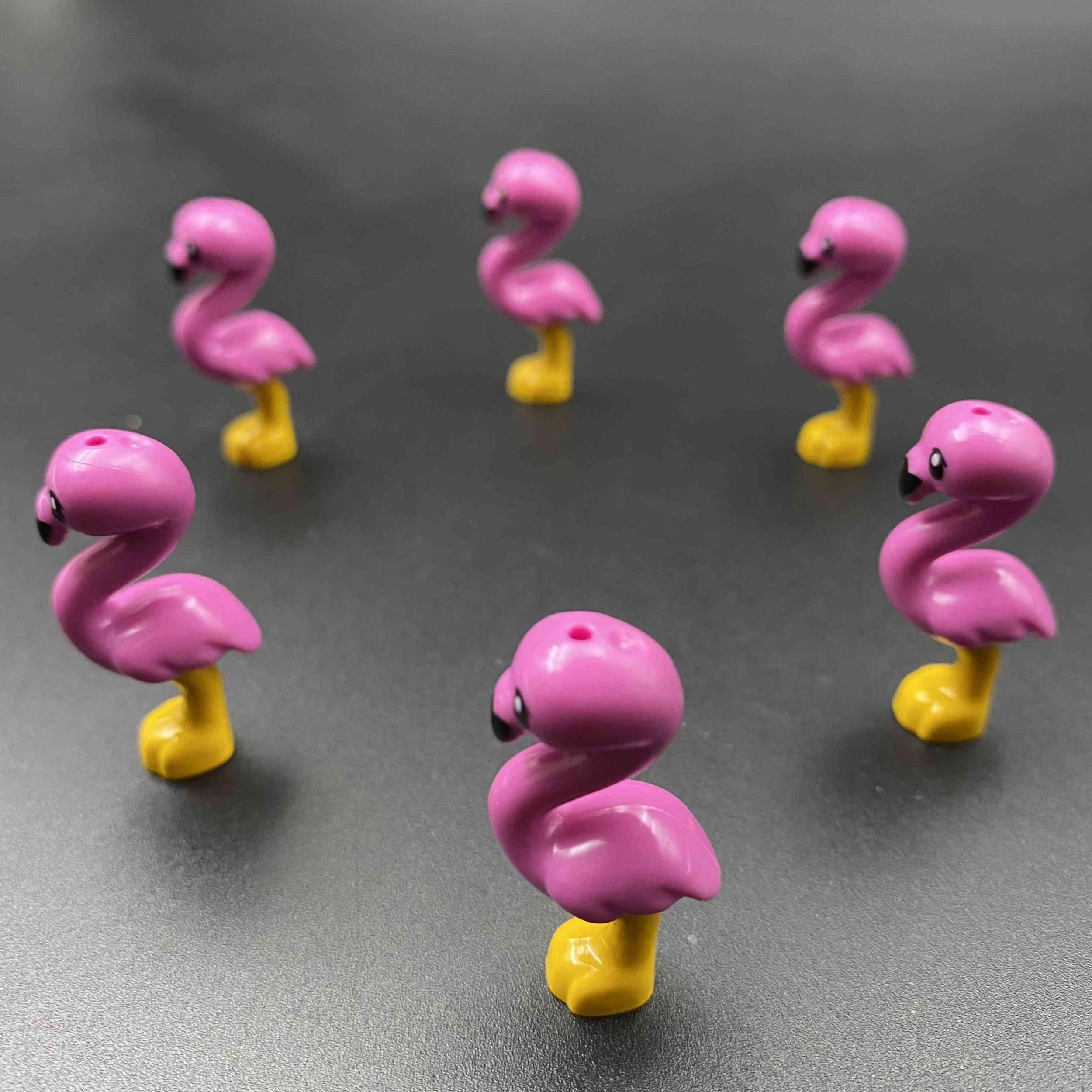 5PCS Flamingo Building Blocks DIY Ornaments for Christmas Toys