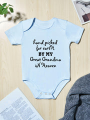 Baby Short Sleeve GREAT GRANDMA IN HEAVEN Romper Bodysuit