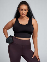 Quick Dry Sweat Absorbing Solid Yoga Sports Bra Women's Plus