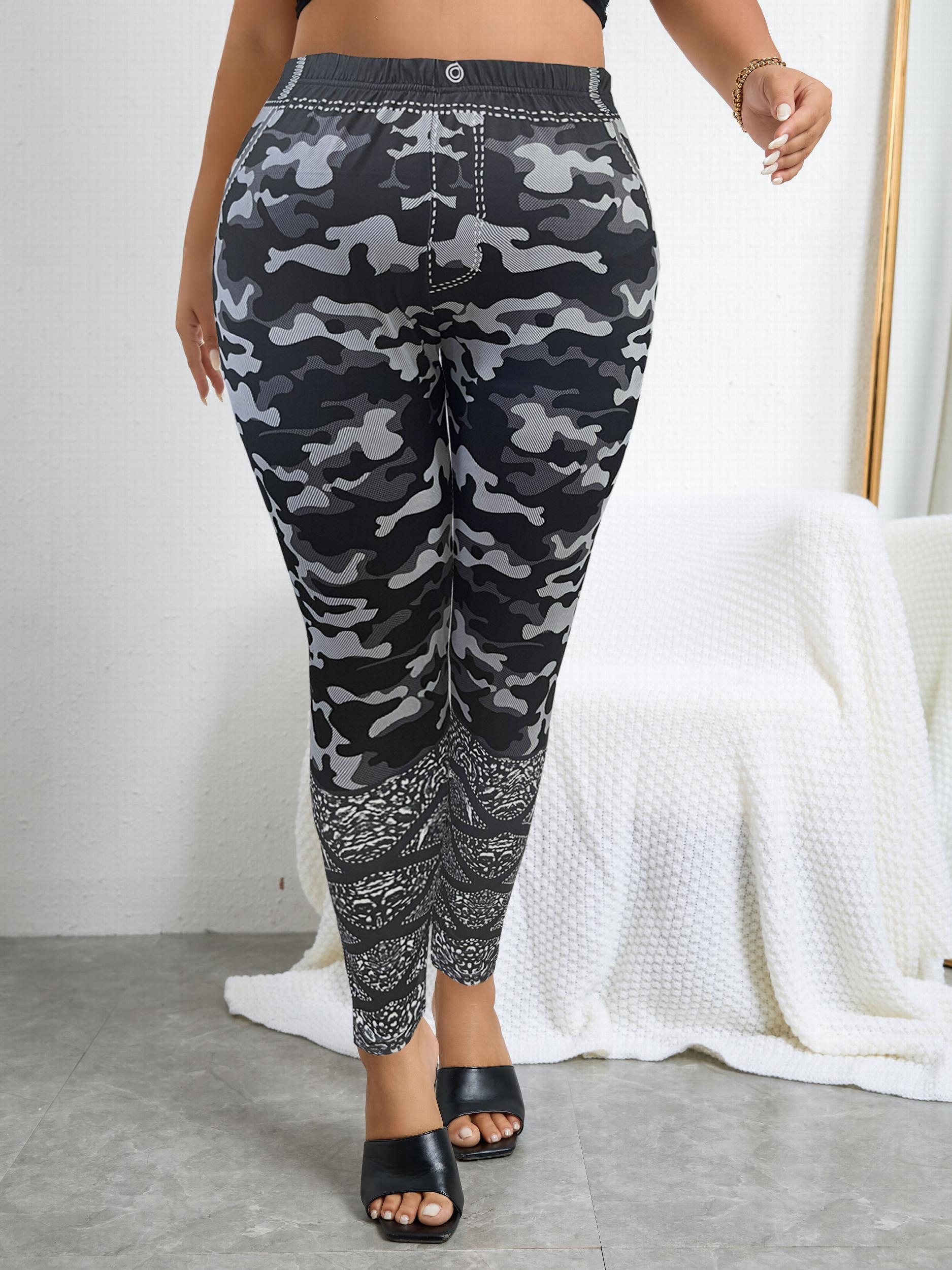 Camo Print High Rise Leggings