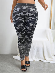 Camo Print High Rise Leggings